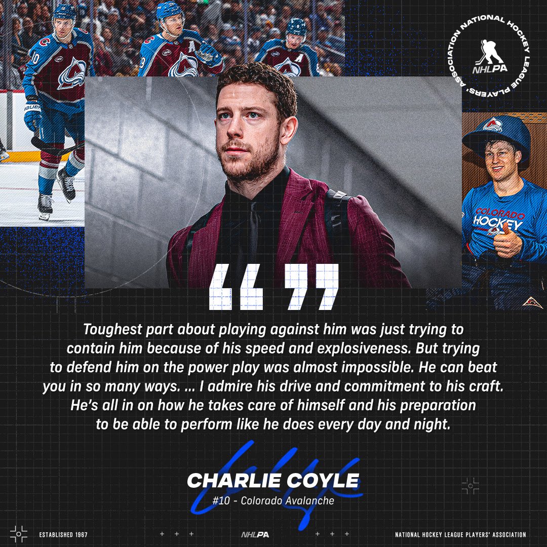 NHLPA (@nhlpa) on Twitter photo Nathan MacKinnon’s unwavering dedication and commitment have become league-wide lore.
In pursuit of his second consecutive #TedLindsayAward, <a href="/Avalanche/">Colorado Avalanche</a> teammates talk about what makes the forward so elite: ply.rs/dvcmhdabbs2 #NHLAwards Nathan MacKinnon’s unwavering dedication and commitment have become league-wide lore.
In pursuit of his second consecutive #TedLindsayAward, <a href="/Avalanche/">Colorado Avalanche</a> teammates talk about what makes the forward so elite: ply.rs/dvcmhdabbs2 #NHLAwards