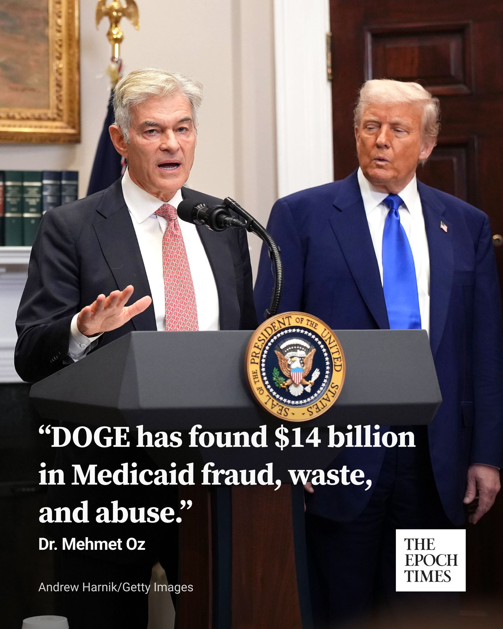 DOGE Has Found $14 Billion in Medicaid Fraud, Waste, and Abuse, Dr. Mehmet Oz Says