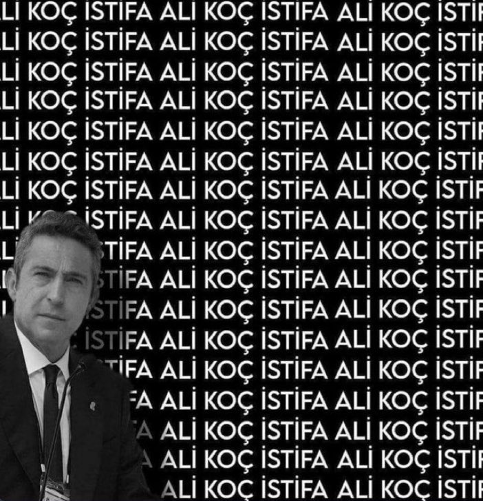 SaracogluSports's tweet photo. Bütün Fenerbahçelileri bu gönderinin yorumuna #AliKoçistifa yazmaya davet ediyorum! https://t.co/YIEwSjCtVX