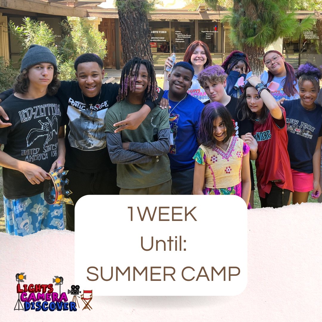 Only 1 more week until our Summer camp! Camp starts on Monday, June 7th from 9am to 4pm!