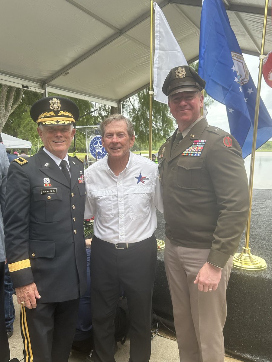 Bob Bryant🙏✝️ (@elmaestroprimo) on Twitter photo It is an honor for the <a href="/LoneStarSymBand/">Lone Star Symphonic Band</a> to be a part of the Sugar Land Memorial Day. Brigadier General (ret.) Dave Van Kleek and Brigadier General Michael S. Shanley, Commanding General 85th U.S. Army Reserve Support Command, are great men and inspiring leaders! It is an honor for the <a href="/LoneStarSymBand/">Lone Star Symphonic Band</a> to be a part of the Sugar Land Memorial Day. Brigadier General (ret.) Dave Van Kleek and Brigadier General Michael S. Shanley, Commanding General 85th U.S. Army Reserve Support Command, are great men and inspiring leaders!