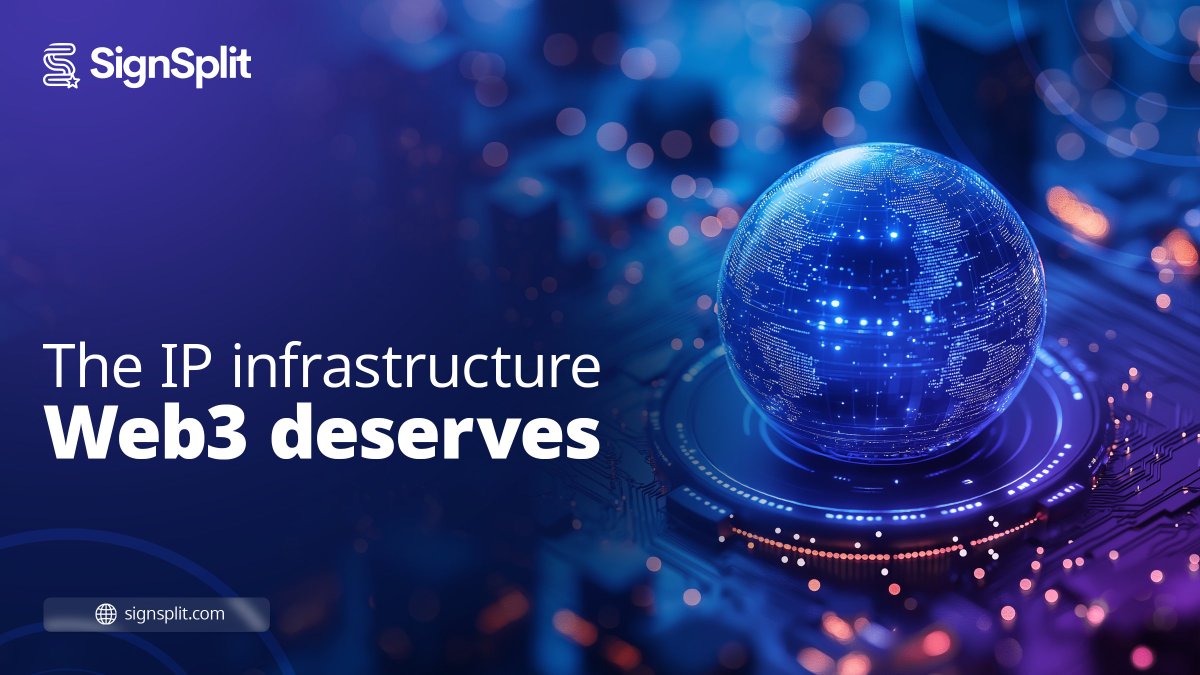 Web3 is decentralized Internet, giving users control over your data &amp; digital assets. YOU authorize online apps to access YOUR data (managed on #blockchain).  For IP assets, SignSplit is building universal data infrastructure that Web3 needs -  powered by upcoming $SIGNIP token