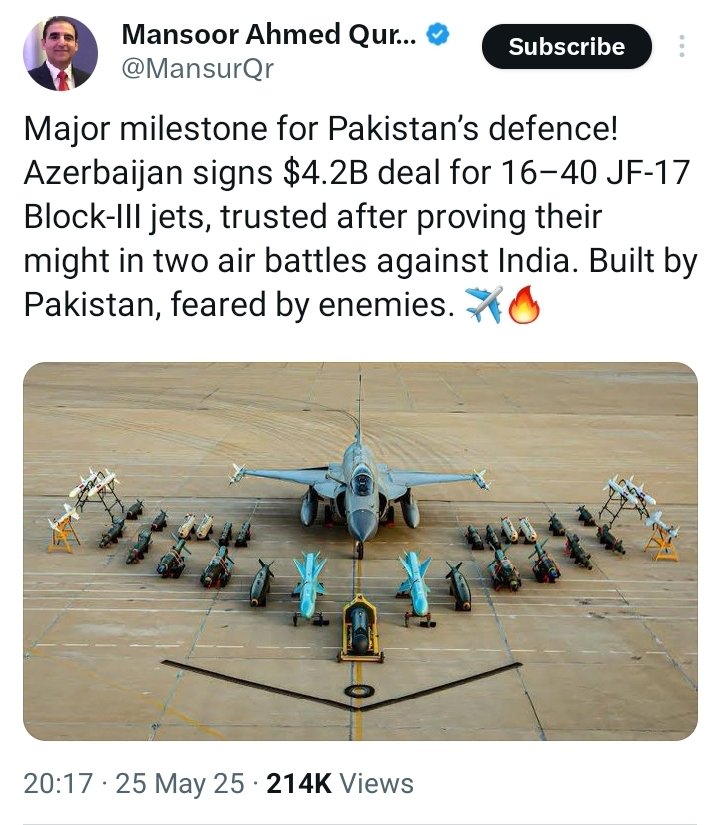 Nepal Correspondence (@nepcorres) on Twitter photo Dear <a href="/MansurQr/">Mansoor Ahmed Qureshi</a>, Armenia already has Akash ADS & Pinak MBRLs. They are also getting Brahmos and ASTRA missiles from India.
You will see a repeat of #OperationSindoor in #Azerbaijan. JF-17 are flying ducks and those Holes in #NurKhanBase hanger and Rafiqui's Tarmac are Memes now. Dear <a href="/MansurQr/">Mansoor Ahmed Qureshi</a>, Armenia already has Akash ADS & Pinak MBRLs. They are also getting Brahmos and ASTRA missiles from India.
You will see a repeat of #OperationSindoor in #Azerbaijan. JF-17 are flying ducks and those Holes in #NurKhanBase hanger and Rafiqui's Tarmac are Memes now.