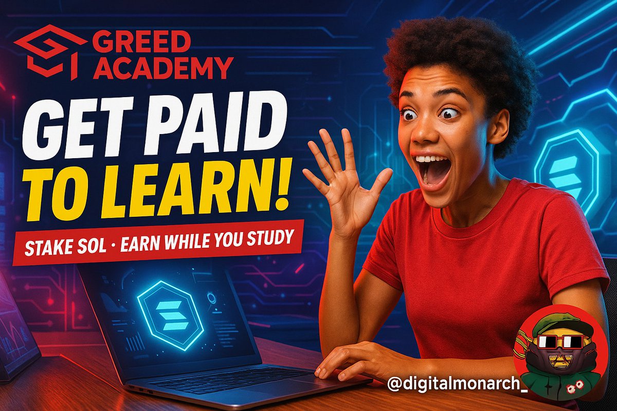 digitalmonarch_'s tweet image. 99% of people will miss this free opportunity

𝗜𝗻𝗰𝗹𝘂𝗱𝗶𝗻𝗴 𝘆𝗼𝘂

If you don&apos;t read this

Most people pay to learn crypto, 𝗚𝗥𝗘𝗘𝗗 𝗔𝗰𝗮𝗱𝗲𝗺𝘆 pays you instead.

Here’s a 3 Step Guide to learn and earn with @GreedAcademy 👇

#semester2
