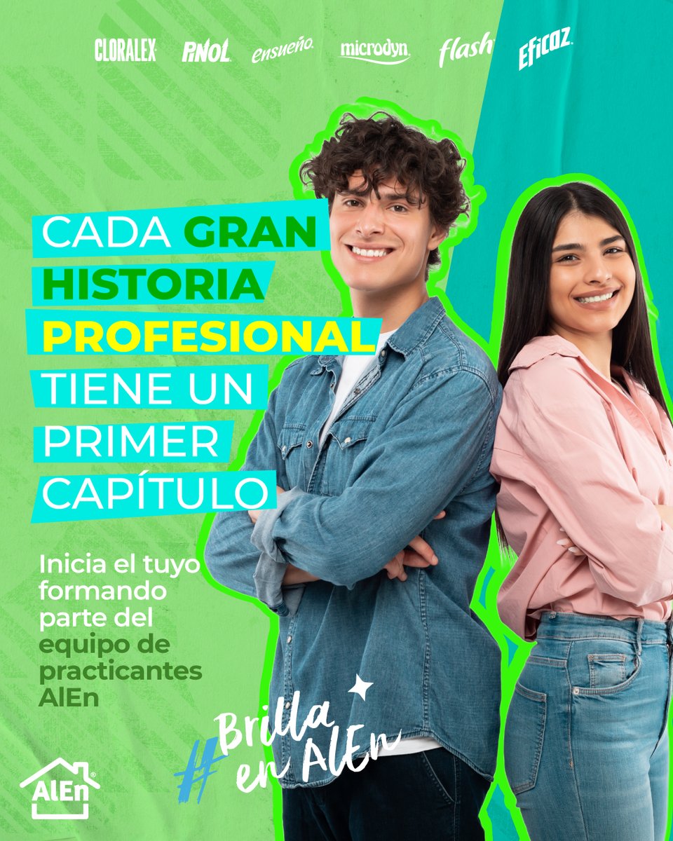 Da el primer paso hacia tu carrera profesional en un ambiente lleno de aprendizaje y crecimiento. ¡Sé parte del equipo de practicantes AlEn! Aplica ahora en el siguiente enlace y #BrillaEnAlEn​ grupoalen.com/iniciatucarrer…