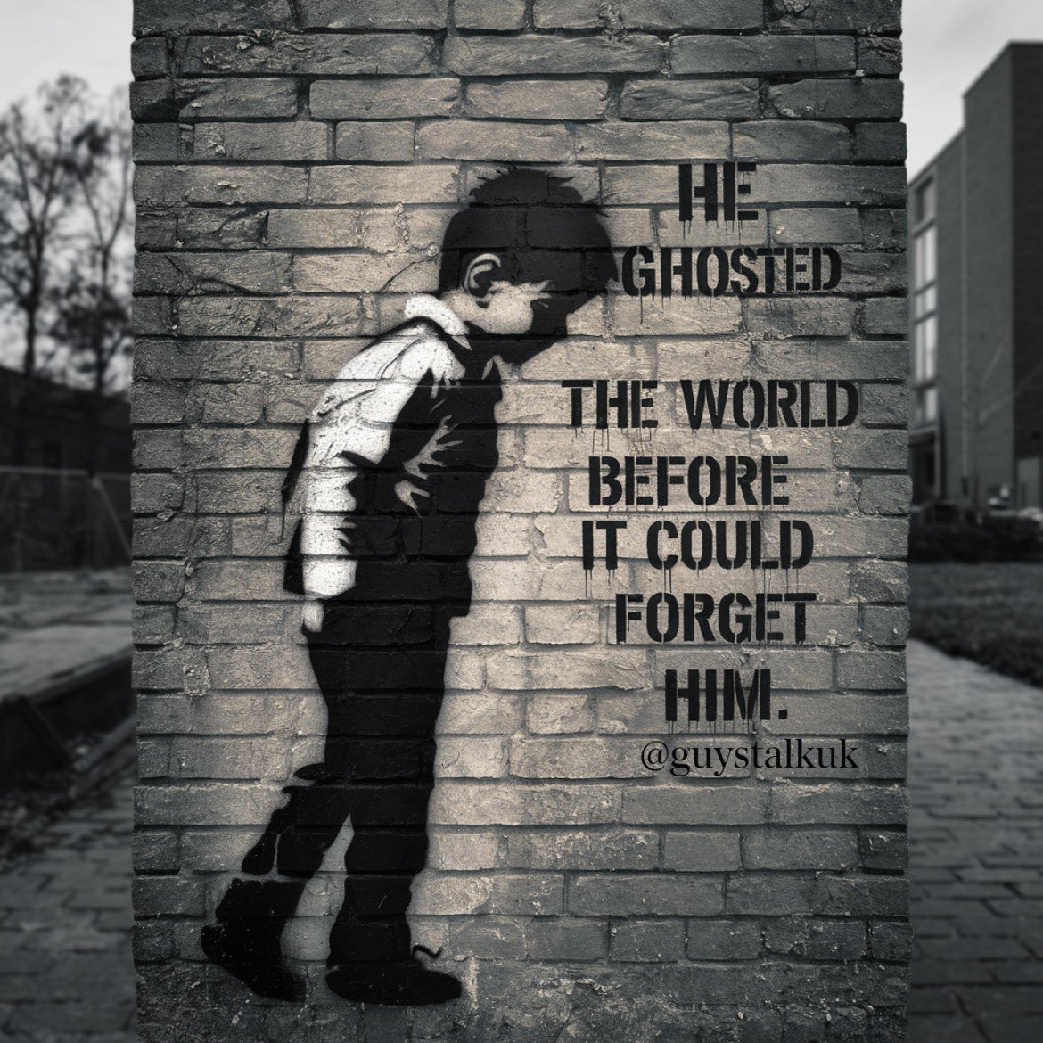 GUYSTALKUK's tweet photo. He ghosted the world before it could forget him.

Some disappear quietly, hoping someone notices.
#MensStruggles #MentalHealthSupport #LonelinessKills #ReachOut #GUYS https://t.co/ZWGIIu23tw