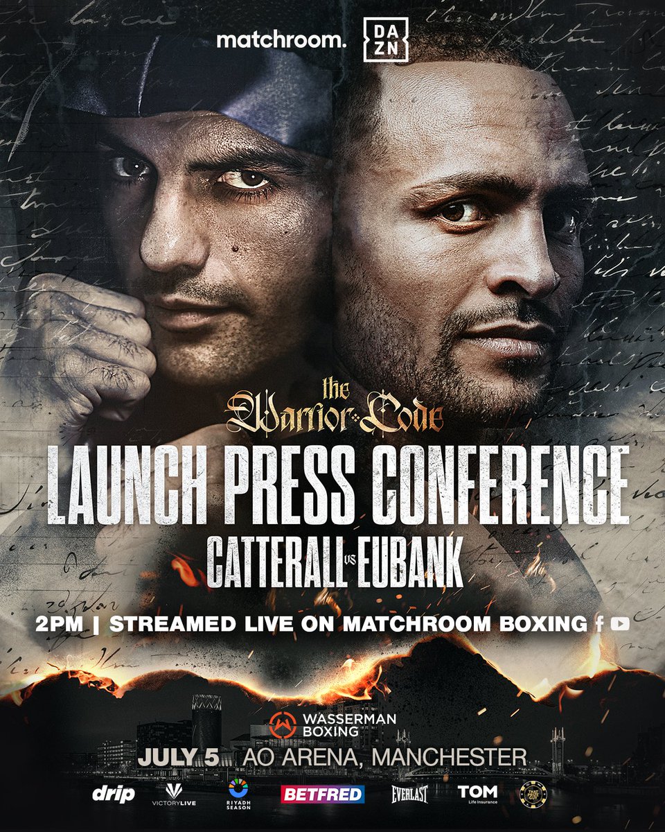 Matchroom Boxing (@matchroomboxing) on Twitter photo The countdown for July 5 begins today! ⏰
Hear from <a href="/jack_catt93/">Jack Catterall</a>, <a href="/HarlemEubank/">Harlem Eubank🥋</a> and some of the #CatterallEubank undercard 👀
Live from 2pm on <a href="/MatchroomBoxing/">Matchroom Boxing</a> YT 👊 The countdown for July 5 begins today! ⏰
Hear from <a href="/jack_catt93/">Jack Catterall</a>, <a href="/HarlemEubank/">Harlem Eubank🥋</a> and some of the #CatterallEubank undercard 👀
Live from 2pm on <a href="/MatchroomBoxing/">Matchroom Boxing</a> YT 👊