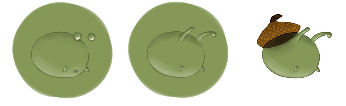 AruSoft_'s tweet image. Very long time since I've posted anything, been a rough year. Only recently came back to my project and have finished up the movement and camera stuff for now and moved to reprogramming enemies this time with a state machine. Here's some design sketches for a slime enemy.