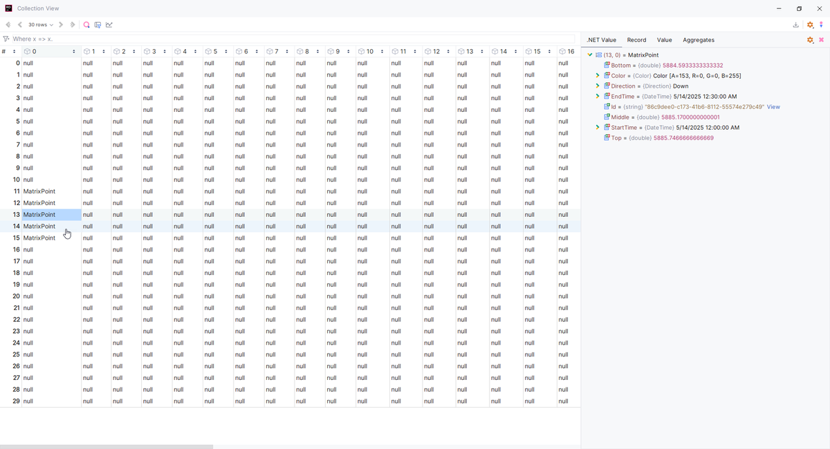 Didn't know #dotnet Rider had such a pretty collection view 🤯
