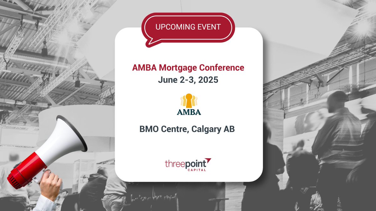 TeamThreePoint's tweet image. Alberta, here we come! We’re thrilled to be part of the AMBA Mortgage Conference next week. Swing by booth #503 to connect with Loren —we’re excited to talk all things #MIClending!

#ThreePointCapital #InvestLendGrow #AlternativeLending #MortgageAgents #MortgageBrokers #AMBA