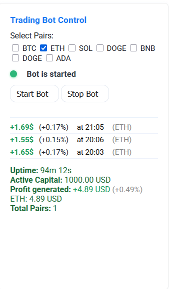 tokenpredictino's tweet photo. Another round of live testing with the Predictino AI bot just completed:
+0.49% profit in 90 minutes on real market data.
What do you think—impressive, or just the beginning?
We’re always looking for feedback from the community! 🚀
#Predictino #PREDINO #ETH #Ethereum #CryptoTrading #TradingBot #AI #AIBot #DeFi #Transparency #AlgorithmicTrading #Web3 #CryptoCommunity #BuildingInPublic #AutomatedTrading #MachineLearning #CryptoProfit #CryptoAnalysis #CryptoSignals #Crypto #Fintech #BTC #Bitcoin #CryptoNews #Innovation #CryptoInvesting #Profit #Altcoins #DigitalAssets #SmartTrading #FinancialFreedom #QuantitativeTrading
