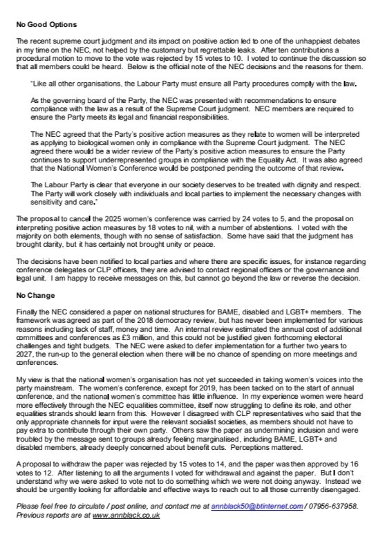 🌹 Labour NEC meeting, 20 May 2025 ... election results and lessons, child poverty, winter fuel payments, communications, working people, equalities conferences ... read my report at  annblack.co.uk/nec-meeting-20… or follow me to <a href="/annblack/">annblack</a>.bsky.social