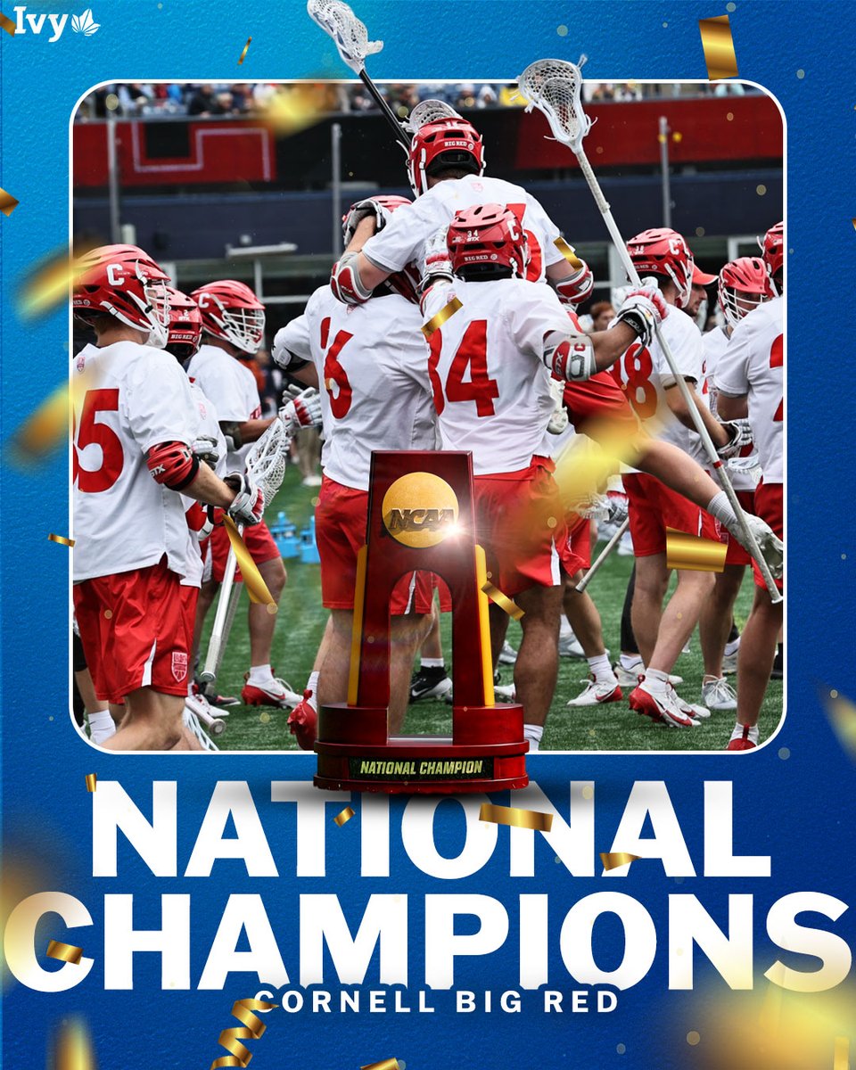 Ivy League (@ivyleague) on Twitter photo ๐ด๐ ๐๐๐๐๐๐๐๐ ๐๐๐๐๐๐๐๐๐ ๐๐ด
<a href="/CornellLacrosse/">Big Red Lacrosse</a> takes down Maryland, 13-10, and wins the <a href="/NCAALAX/">NCAA Lacrosse</a> national championship!
Congratulations, Big Redโผ๏ธ ๐ด๐ ๐๐๐๐๐๐๐๐ ๐๐๐๐๐๐๐๐๐ ๐๐ด
<a href="/CornellLacrosse/">Big Red Lacrosse</a> takes down Maryland, 13-10, and wins the <a href="/NCAALAX/">NCAA Lacrosse</a> national championship!
Congratulations, Big Redโผ๏ธ