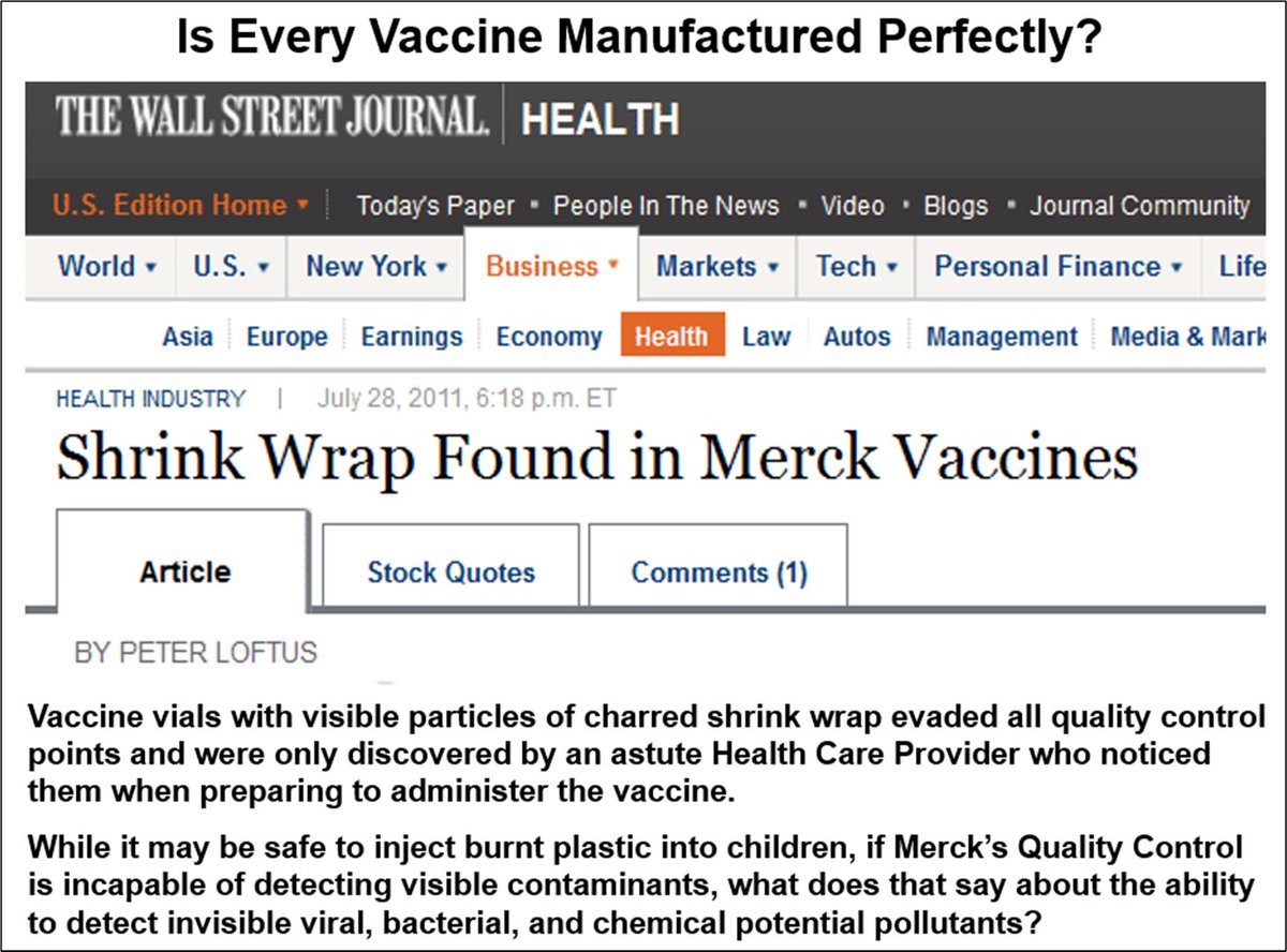 KanthakKarl's tweet image. Why can't vaccine injury be acknowledged?
"The fantasy that vaccines are harmless is critical because if any parent or patient believed that there was any legitimate chance that receiving a vaccine could cause harm, then universal, population level vaccination programs…