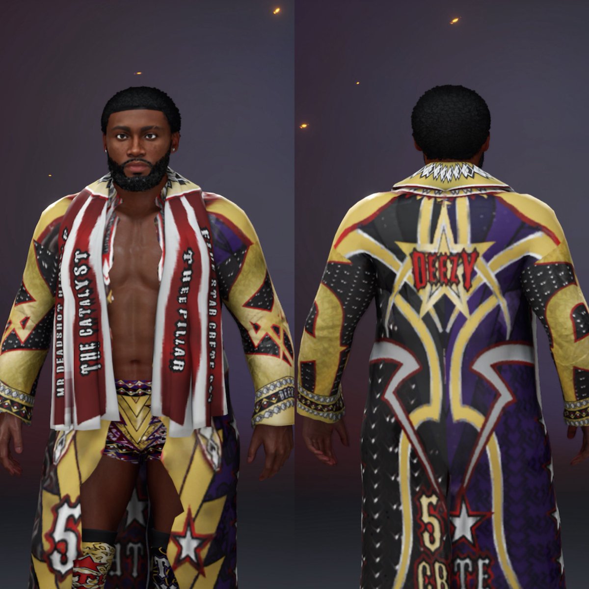 SoloCreteBoy_'s tweet image. “𝑨𝒚𝒚,𝑾𝒉𝒐 𝒅𝒂𝒕??𝒊𝒕𝒔 𝑫𝒂 𝑴𝒂𝒏“5️⃣💫
•
•
•
•
Superstardom Gear- @AfroBanditoTCW 

#CAW #EFED #WWE2K25