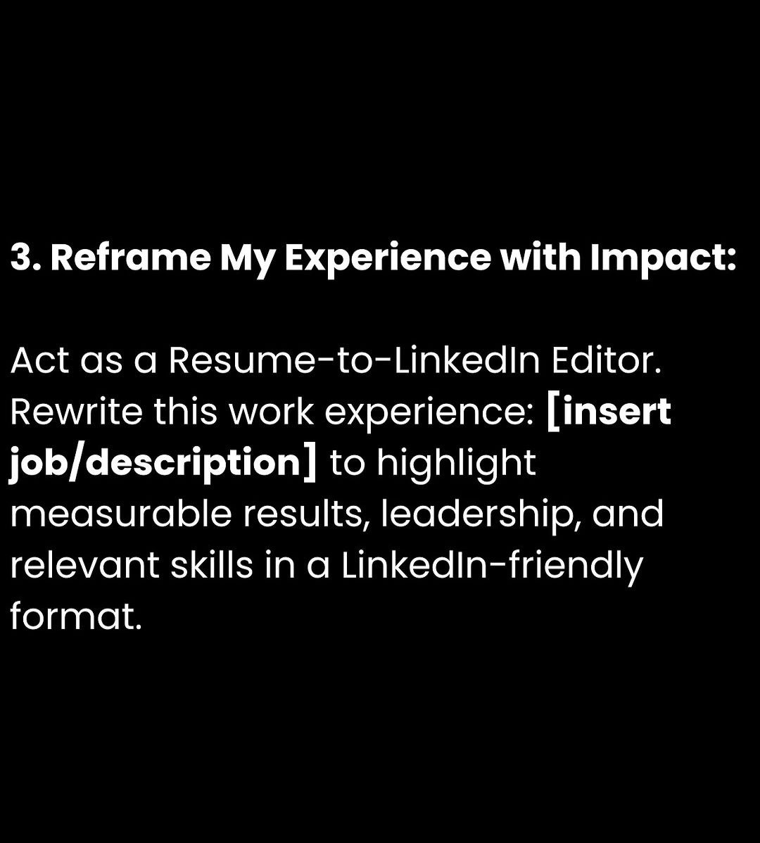 Torch_Point's tweet photo. Here are 7 smart ways to use ChatGPT prompts to write better linkedin profile. 

Follow us and visit our website: https://t.co/xhdQLXvnH8 to help you stand out and get hired.
 
#CareerGrowth #PersonalBranding #JobHunting #CareerDevelopment https://t.co/unPUU9SdEo
