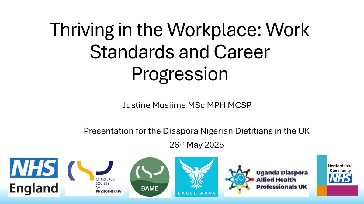 Justine Musiime - MSc MPH MCSP (@justinemusiime) on Twitter photo It was such an honour speaking to colleagues who belong to the diaspora Nigerian dietitians in the UK network.
Thank you so much <a href="/timmieyRD/">Timilehin Omilana</a> for the invite. So glad those who attended found the session helpful.
Let's continue the conversation. #StayAndThrive <a href="/EagleAHPs/">International AHPs</a> It was such an honour speaking to colleagues who belong to the diaspora Nigerian dietitians in the UK network.
Thank you so much <a href="/timmieyRD/">Timilehin Omilana</a> for the invite. So glad those who attended found the session helpful.
Let's continue the conversation. #StayAndThrive <a href="/EagleAHPs/">International AHPs</a>