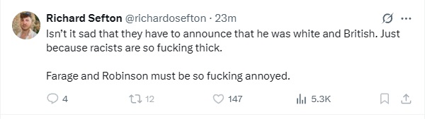 Astonishing that in this instance it was a White British man, rather than a Welsh choirboy.