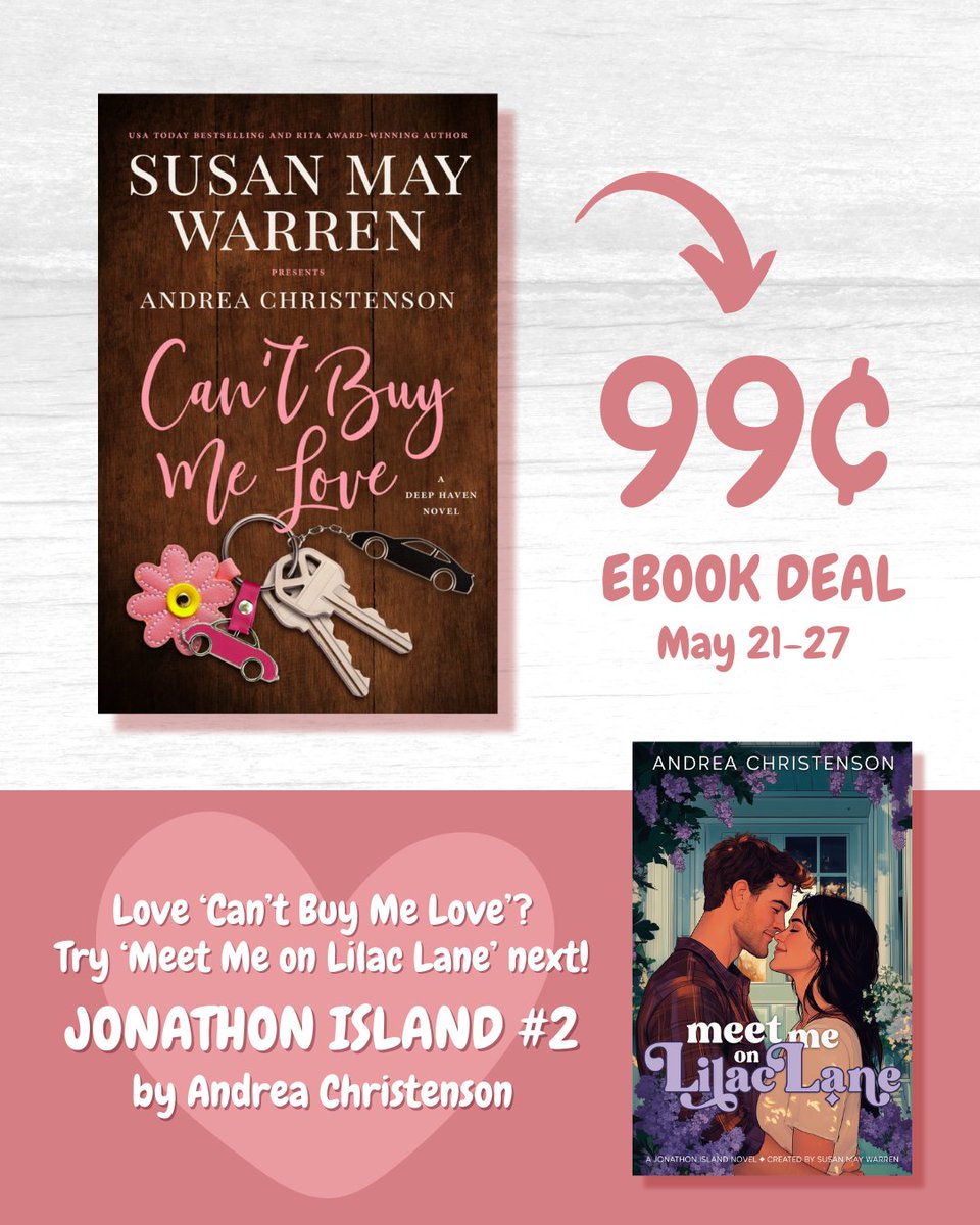 This 99¢ ebook sale ends tomorrow! 🚨

The magic of Deep Haven enchants in this modern-day Cinderella story by <a href="/AndreaC_Author/">Andrea Christenson, Author</a> 🥰⁠
amazon.com/dp/B08M5HZRNV⁠

And if you love CAN'T BUY ME LOVE, you're sure to adore MEET ME ON LILAC LANE—also by Andrea! 
amazon.com/dp/B0DPFL686L