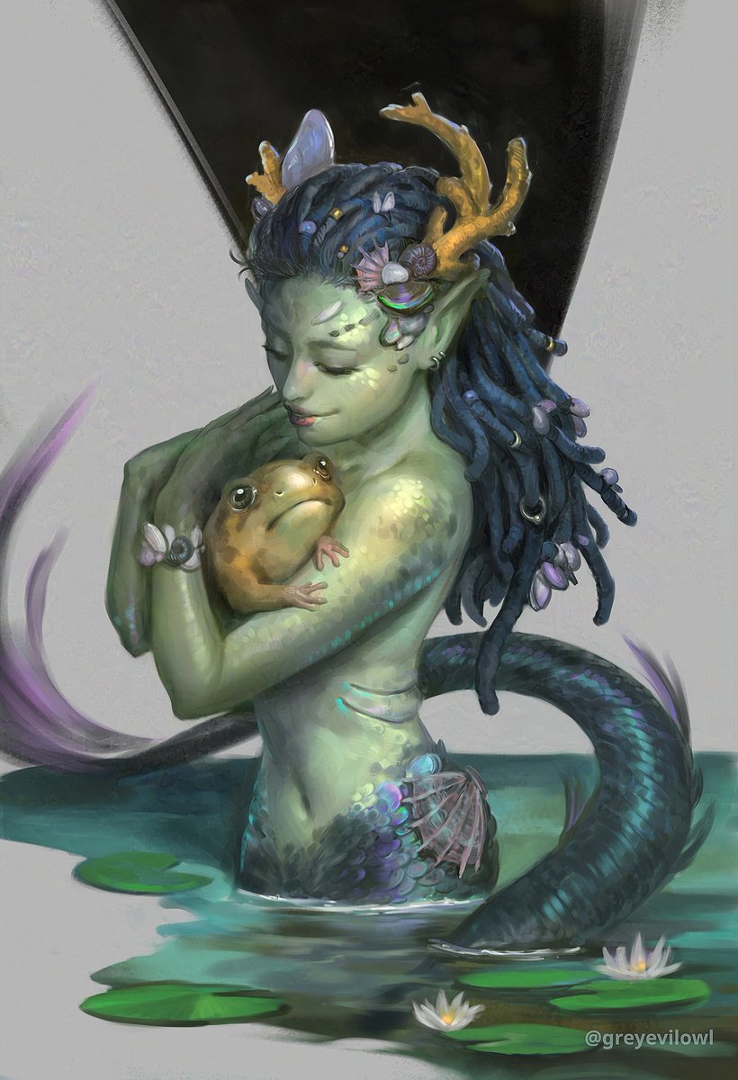 greyevilowl's tweet image. 🐸🐸
#Mermaid #mermay2025