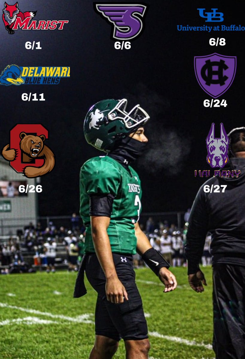 Camp Schedule!!!🏕️🏕️ <a href="/GeneseeWest/">WestGeneseeFootball</a> <a href="/Marist_Fball/">Marist Football</a> <a href="/StonehillFB/">Stonehill Football #DIG</a> <a href="/UBFootball/">UB Football</a> <a href="/Delaware_FB/">Delaware Football</a> <a href="/HCrossFB/">Holy Cross Football</a> <a href="/BigRed_Football/">Cornell Football</a> <a href="/UAlbanyFootball/">UAlbany Football</a>
