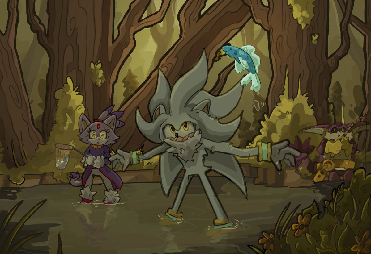alpcoholics's tweet photo. big the cat!!! also silver and blaze but don't let that distract you from big...
(I would like to specify I have an unholy fear of fish)

#Silvaze #BigtheCat #SilverTheHedgehog #BlazeTheCat https://t.co/tBbxQywJ7l