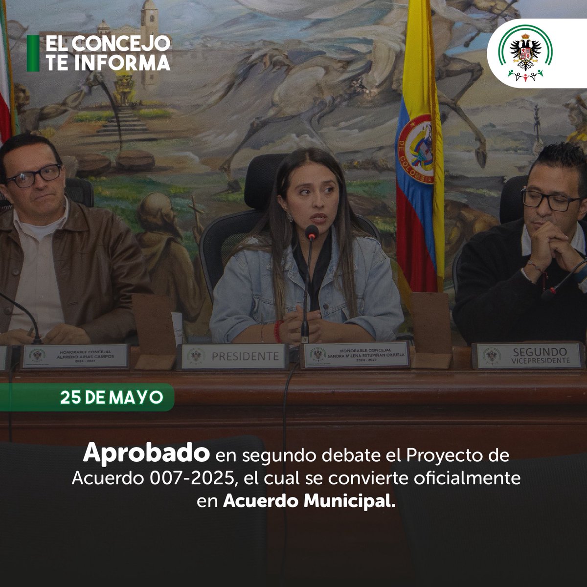 ✅ Aprobamos el Proyecto 007-2025 para el cambio de destinación de un predio que será clave para el desarrollo del Centro PotencIA.

También trabajamos en rutas de atención a víctimas de VBG y visitas técnicas.
#ConcejoDeTunja #Tunja