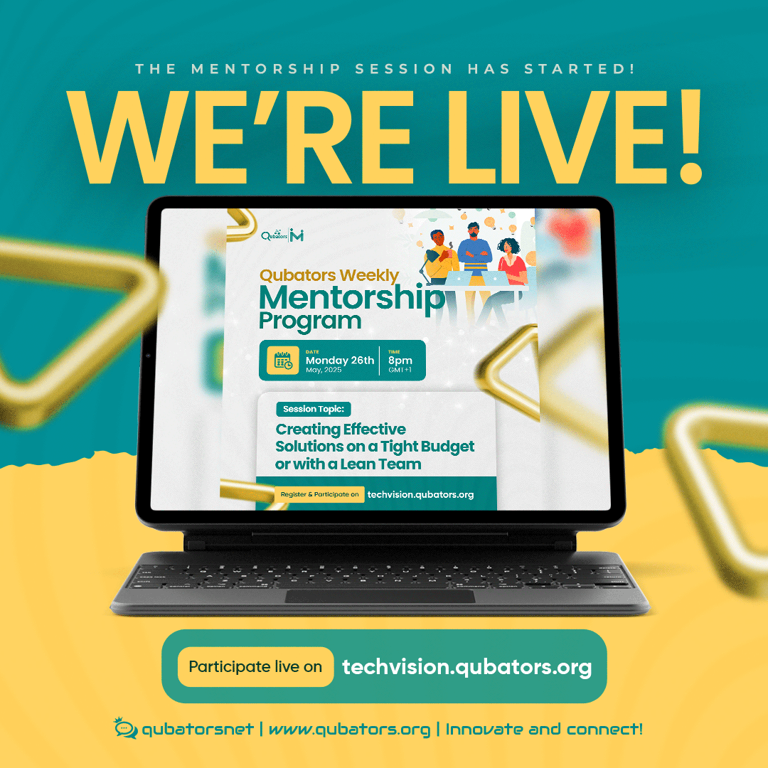 Qubatorsnet's tweet photo. WE ARE LIVE! Join us on https://t.co/3dyaweZUKi 

#qubatorsnetwork #mentorshiprogram #technology #loveworld https://t.co/dHJ1gN2pkc