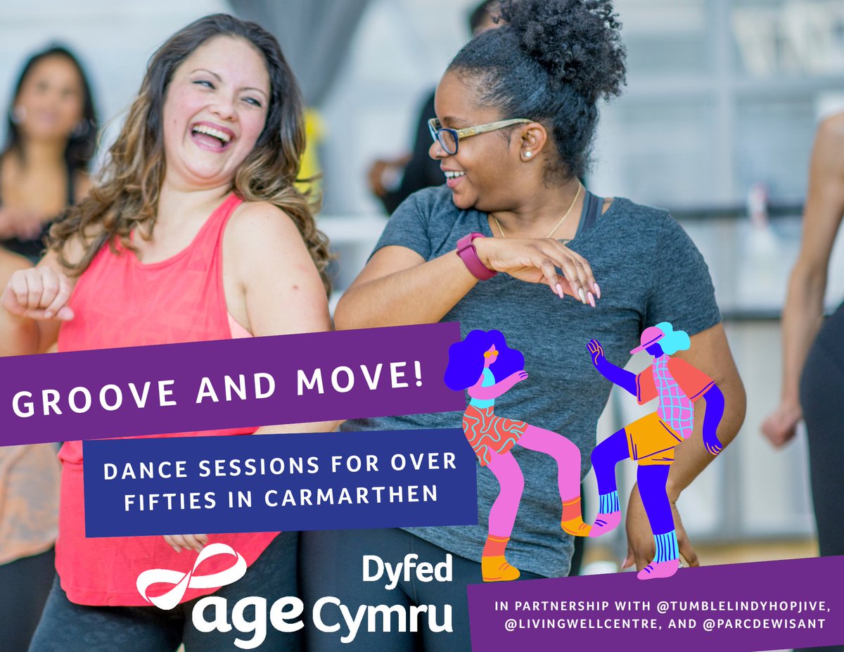 Groove &amp; Move - Sesiynau Dawns i 50+ 🕺💃
Codwch eich corff a chodi eich ysbryd!
📅 Bob yn ail ddydd Mawrth | 3PM
📍 Parc Dewi Sant, Caerfyrddin
• 3ydd a 17eg Mehefin
• 1af, 15fed a 29ain Gorffennaf
• 12fed a 26ain Awst
 forms.office.com/e/CybnK36nAs