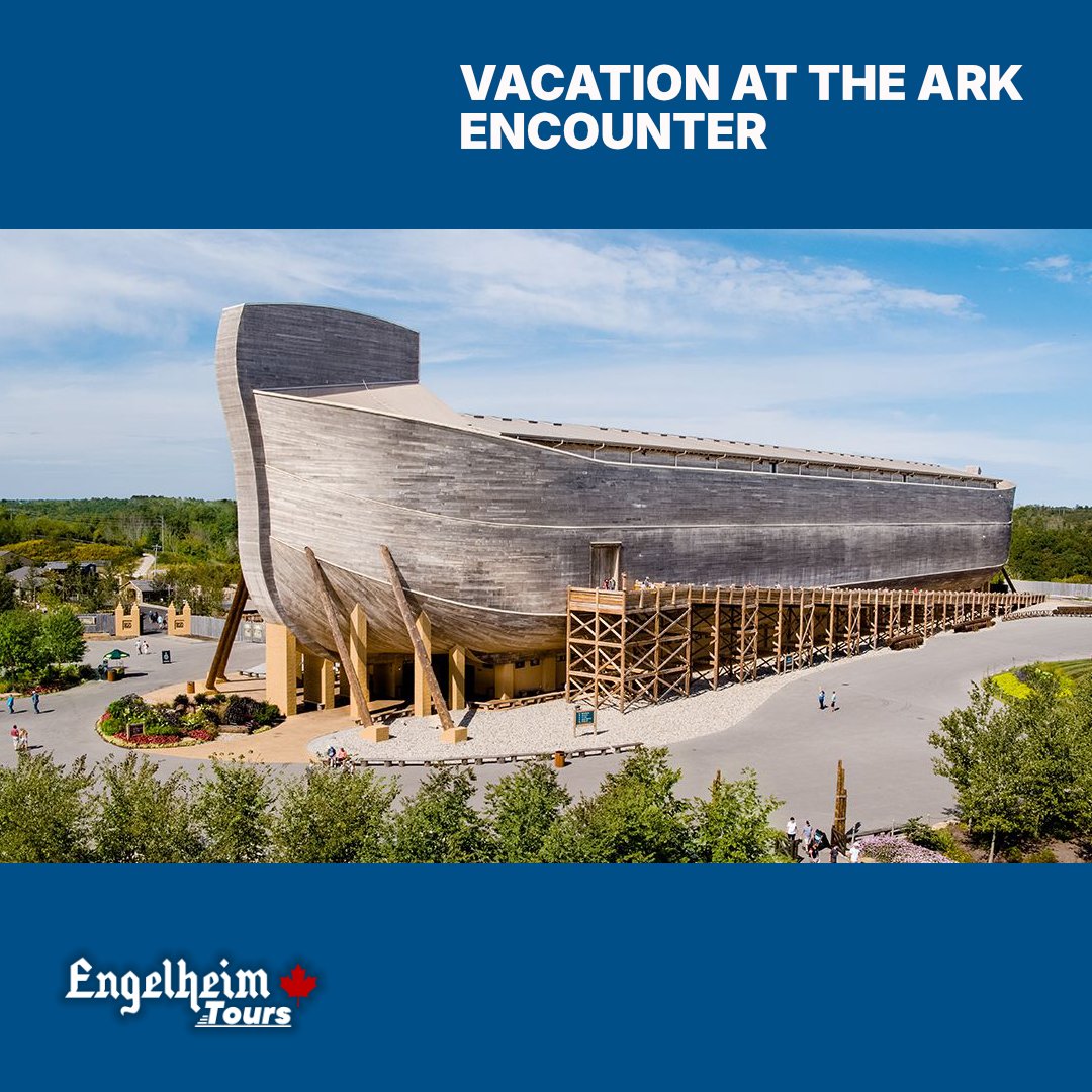 engelheimtours
✝️ Take a Vacation at the Ark Encounter Tour, Where History Comes to Life!

Features:
- Comfortable hotel stays
- Admission to the Ark and Creation Museum
- Shopping stops and more!

Visit engelheimtours.ca/tours/ark-enco… or call (306) 566-9300 to book!