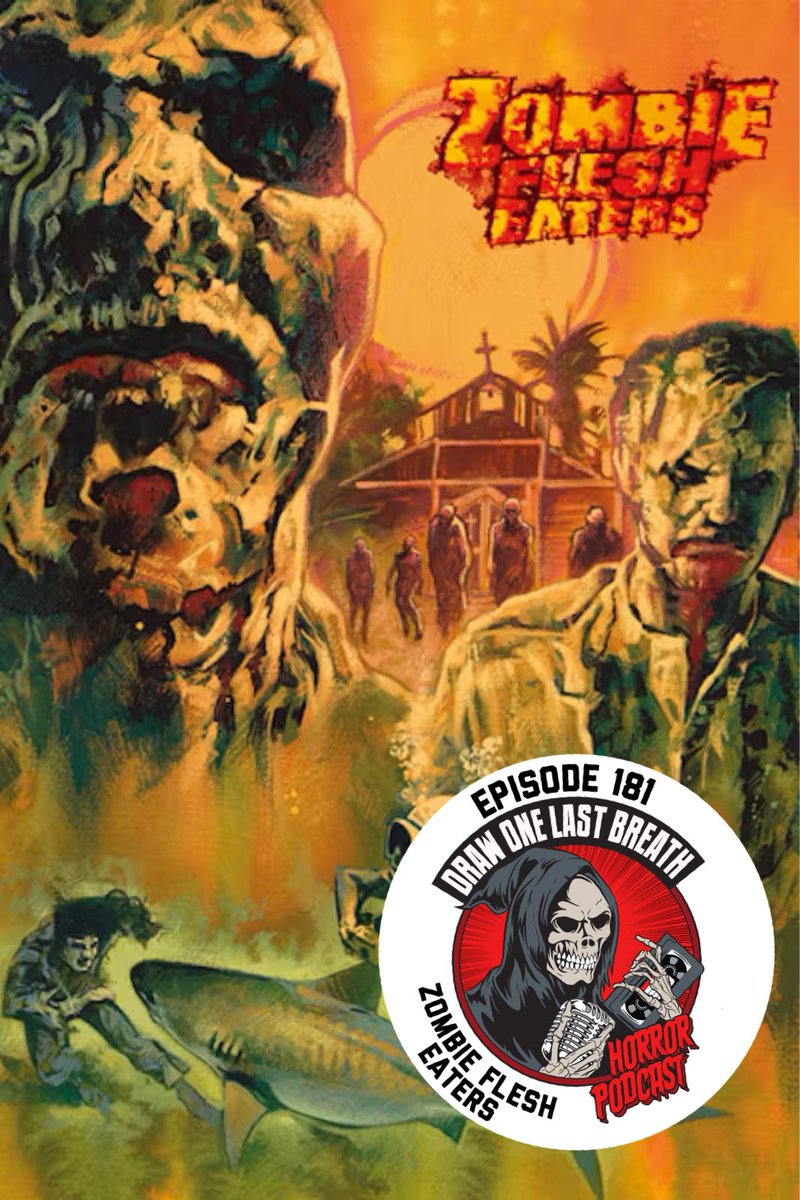 On episode 181 we go to the cinema to check out #FinalDestinationbloodlines  our movie from the vault this week was picked by Butch who has once again led us down zombie path with Zombie Flesh Eaters'. #zombies #podcast 

podcasts.apple.com/gb/podcast/dra…
