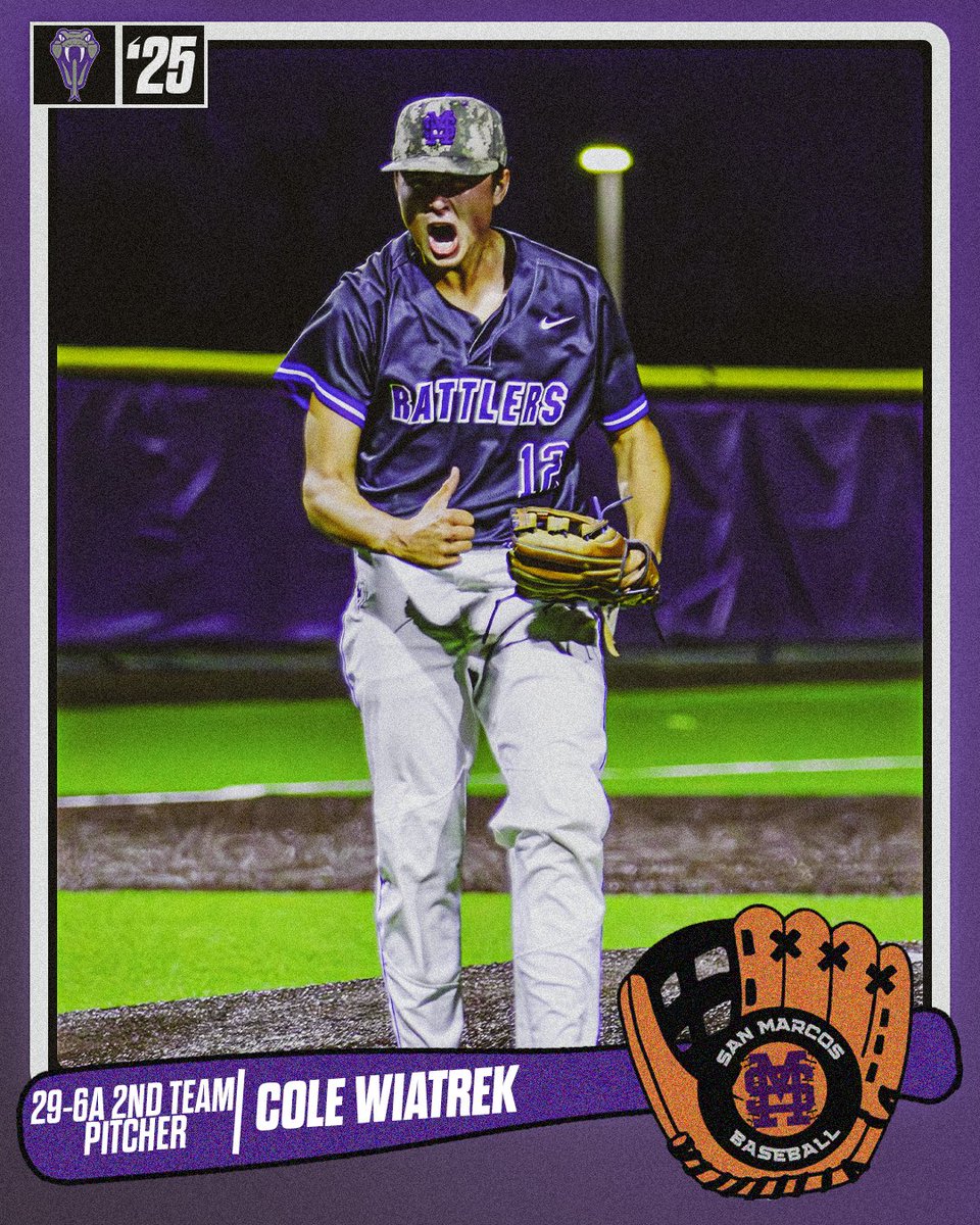 Jeremy Gonzalez (@coachj_gonzalez) on Twitter photo Congratulations to <a href="/Cole_Wiatrek/">Cole Wiatrek</a> on being named a 29-6A 2nd Team All-District Pitcher! Well deserved! <a href="/SanMarcosHSBB/">SMHS Rattler-Baseball</a> <a href="/BryanWebb4/">Coach Bryan Webb</a> <a href="/coachcogdill/">Coach Cogdill</a> <a href="/JonathanRod_7/">Jonathan Rodriguez</a> Congratulations to <a href="/Cole_Wiatrek/">Cole Wiatrek</a> on being named a 29-6A 2nd Team All-District Pitcher! Well deserved! <a href="/SanMarcosHSBB/">SMHS Rattler-Baseball</a> <a href="/BryanWebb4/">Coach Bryan Webb</a> <a href="/coachcogdill/">Coach Cogdill</a> <a href="/JonathanRod_7/">Jonathan Rodriguez</a>