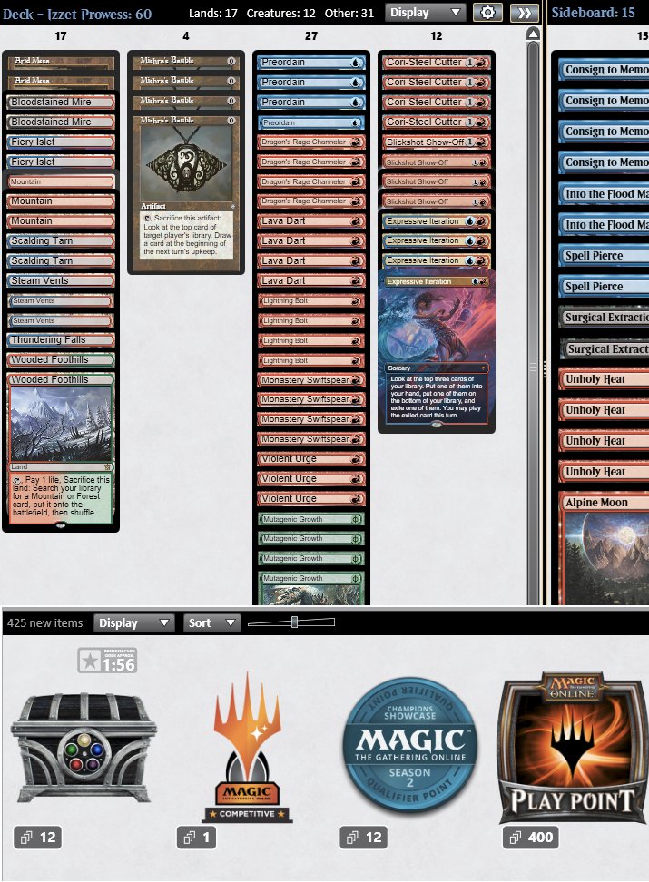 WrzoBuSeks (@wrzobumtgo) on Twitter photo Golden League trophy speedrun any% with ur prowess I netdecked 4 months ago.
<a href="/532atMTGO/">Adrian (532at) Perdyan</a> told me this deck is poo poo because energy stomps you but I never played against it.
Hope this testing session pays off for the PT. Golden League trophy speedrun any% with ur prowess I netdecked 4 months ago.
<a href="/532atMTGO/">Adrian (532at) Perdyan</a> told me this deck is poo poo because energy stomps you but I never played against it.
Hope this testing session pays off for the PT.
