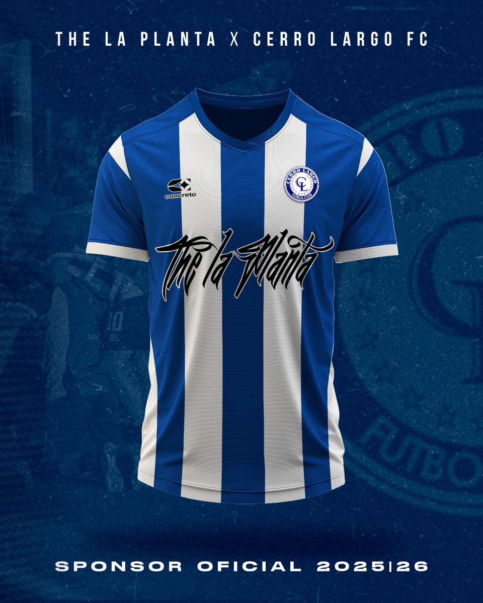 NUEVO SPONSOR, ES OFICIAL! 

<a href="/cerrolargofc/">Cerro Largo Fútbol Club</a> x <a href="/thelaplanta/">The la Planta</a> 

Presentamos el nuevo sponsor oficial del club, alguien del pueblo, para el pueblo. Bienvenido al más grande del interior 💙🤍

𝕷𝖆 𝖈𝖆𝖘𝖆 𝖉𝖊 𝖑𝖆 𝖈𝖚𝖒𝖇𝖎𝖆 x #UnClubDePrimera🏹