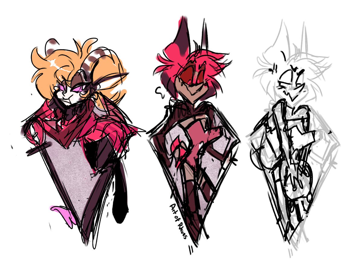 ArtofRhues's tweet image. Part of a series of old pin concepts I did a few years back for @/LadyGValentine&apos;s Hellbound charity collab 💋
#HazbinHotelFanart #HazbinHotelAlastor #HazbinHotelOC #artofrhues