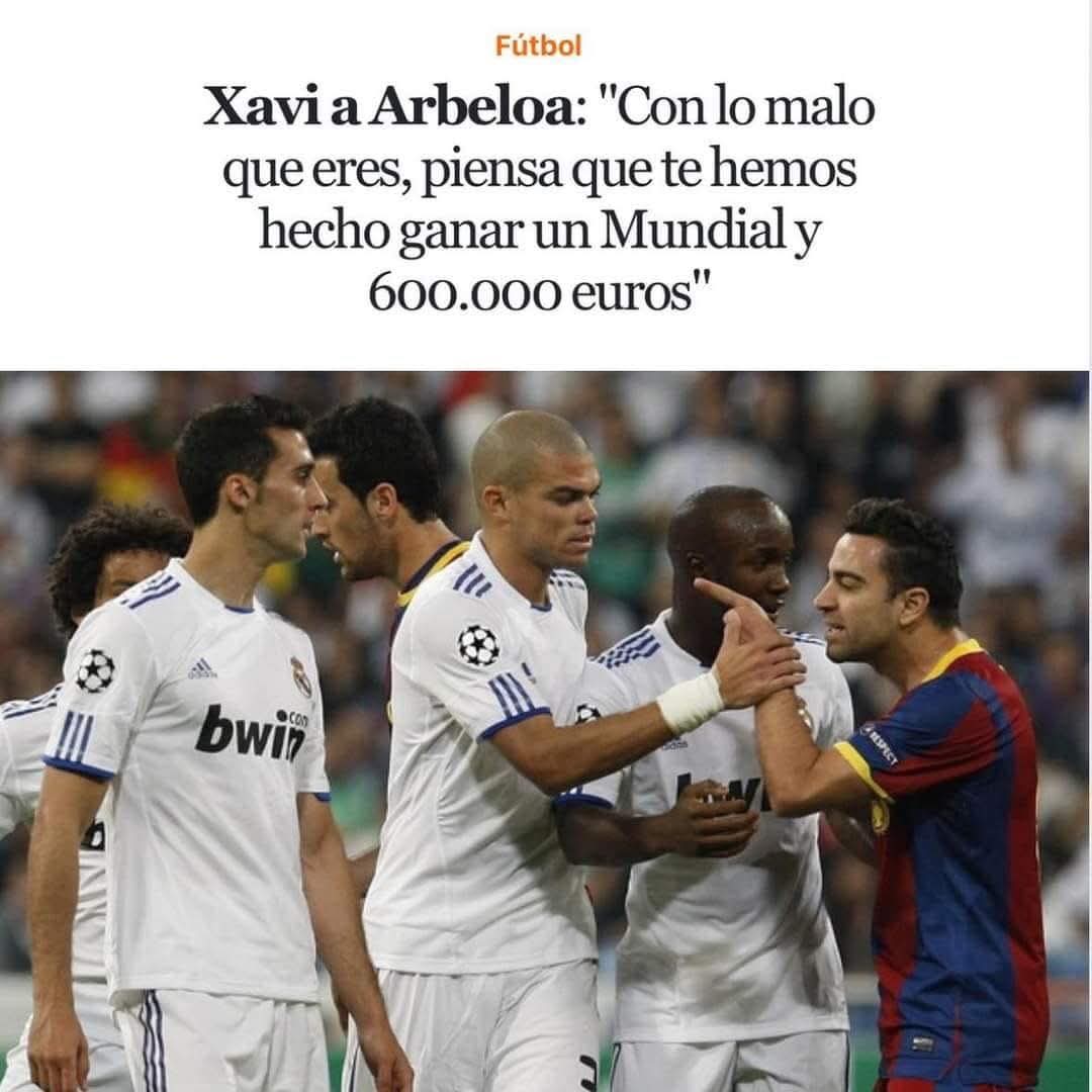 Para mi, la mejor frase que se ha dicho en un campo de fútbol, 

Eterno Xavi.