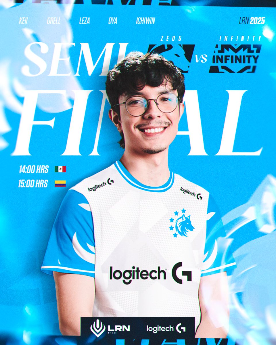 Zeu5 (@zeu5_esports) on Twitter photo ⚔️ ¡Hoy nos jugamos el primer cupo para la final! ⚔️
Un duelo que promete y nadie querrá perderse en la <a href="/Lolacelatam/">Ligas regionales LATAM x ACE</a>
🆚 <a href="/InFinitye_sport/">INFINITY 🚀</a>
⏳ 2PM🇲🇽 / 3PM🇨🇴 ⚔️ ¡Hoy nos jugamos el primer cupo para la final! ⚔️
Un duelo que promete y nadie querrá perderse en la <a href="/Lolacelatam/">Ligas regionales LATAM x ACE</a>
🆚 <a href="/InFinitye_sport/">INFINITY 🚀</a>
⏳ 2PM🇲🇽 / 3PM🇨🇴