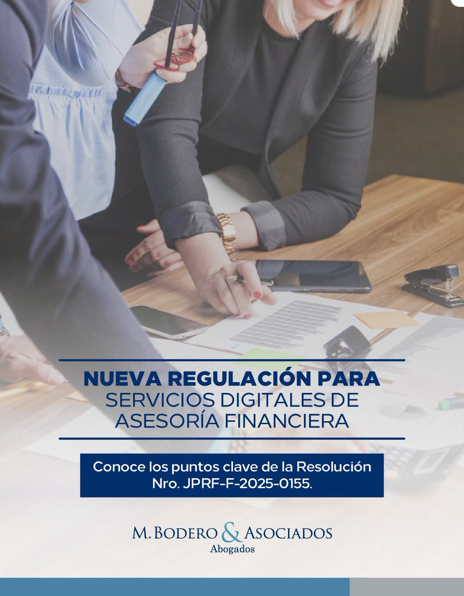 MBoderoAsoc's tweet image. 📢 La Junta de Política y Regulación Financiera ha aprobado un marco regulatorio específico para entidades que prestan servicios de administración de finanzas personales y/o asesoría financiera mediante tecnologías, en el contexto de la #LeyFintech.

👉 Desliza y entérate.