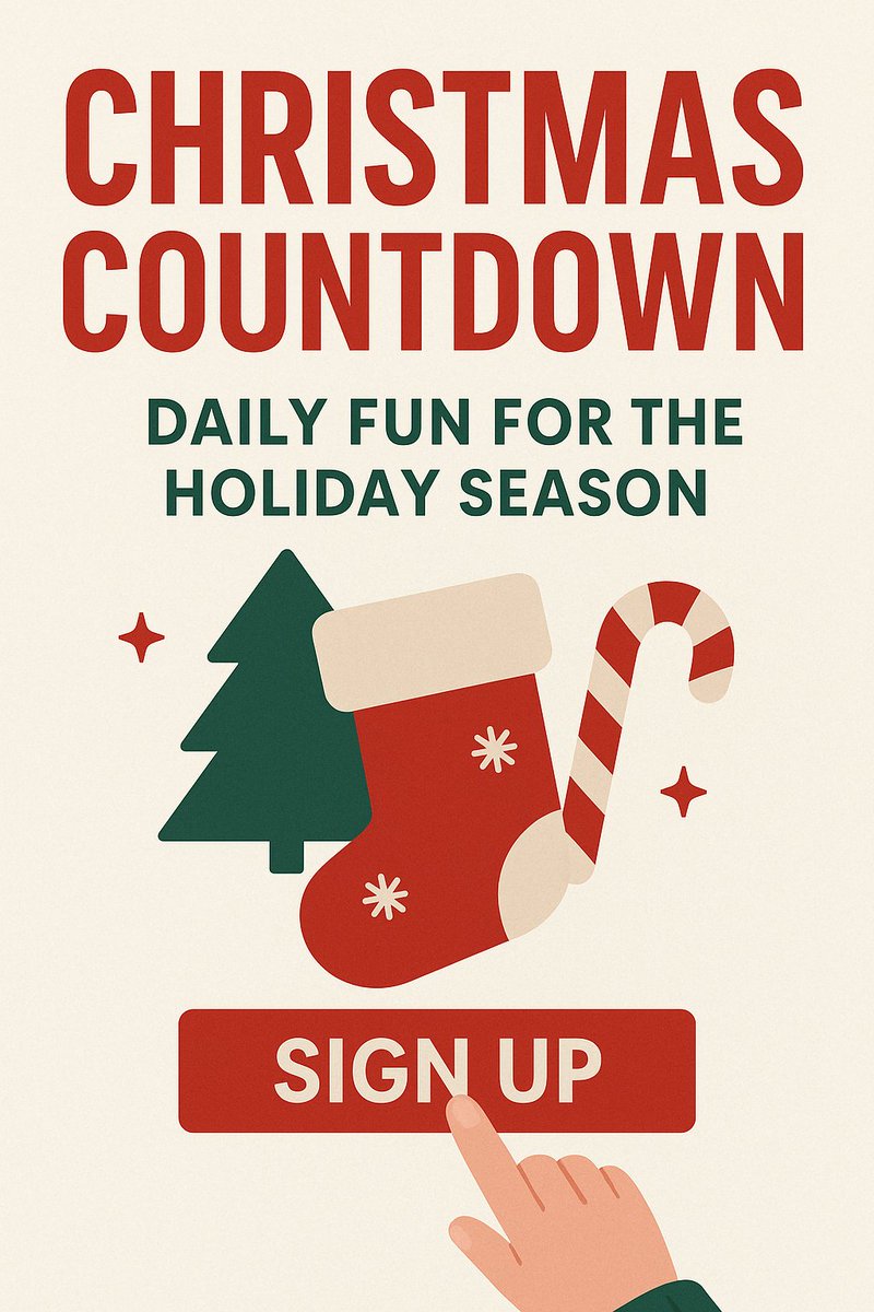 OurDaily2024's tweet photo. The Christmas Countdown is BACK!
Get 25 days of festive fun, cozy crafts, and simple holiday magic—delivered straight to your inbox.

Perfect for busy women, moms, and anyone who wants a little joy each day.

👉 Sign up now &amp; let the season sparkle: https://t.co/tv54QhPcTH https://t.co/7S8hJxiN7q