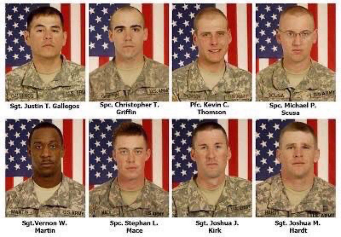 jaketapper's tweet image. The fallen heroes of the battle of COP Keating 
October 3, 2009
#MemorialDayWeekend