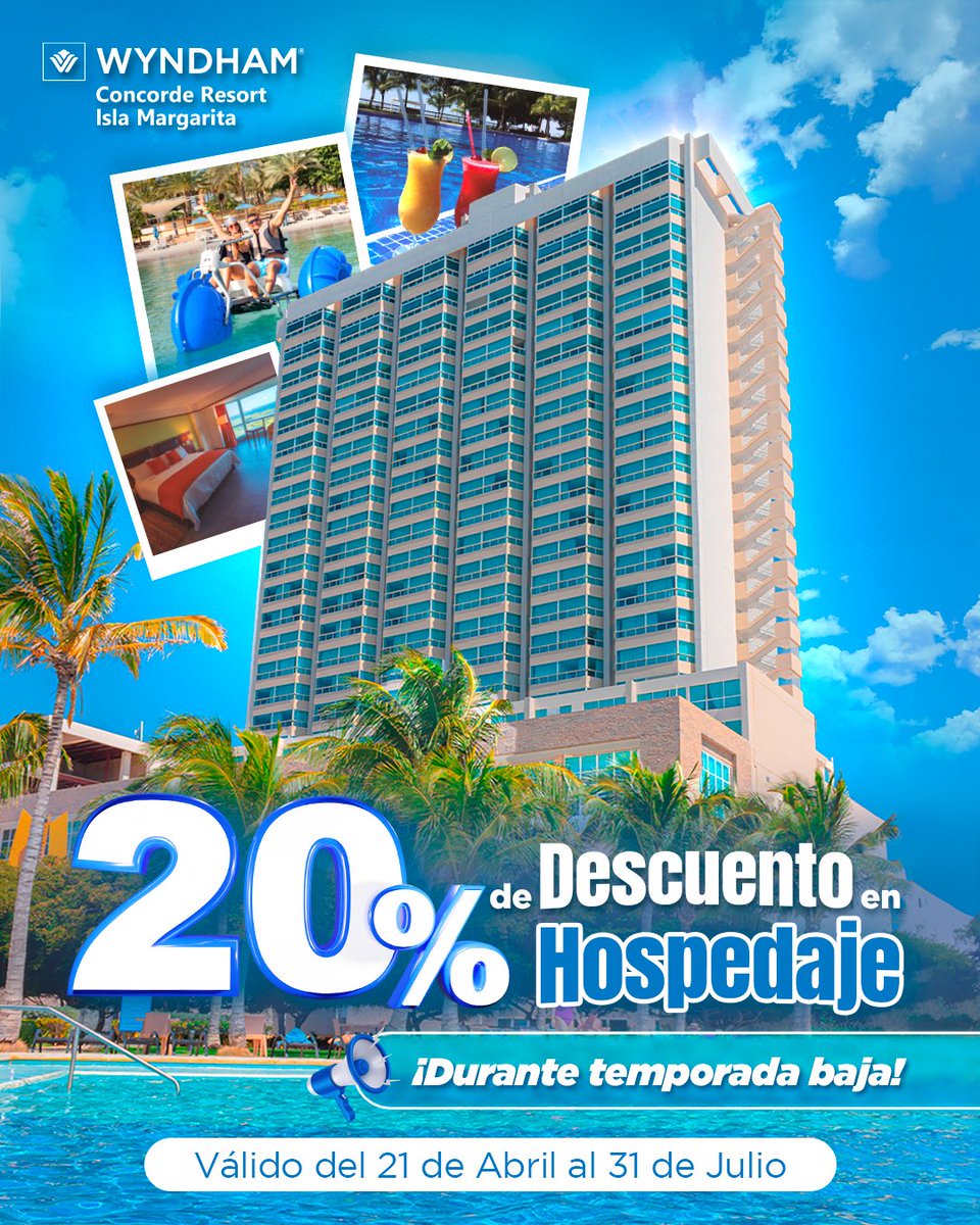 ¡Aprovecha nuestra increíble OFERTA EN TEMPORADA BAJA! ☀️🌴 

Disfruta de un 20% de DESCUENTO EN HOSPEDAJE del 21 de Abril al 31 de Julio.📣😎

Escapa de la rutina y relájate en nuestro paraíso. Habitaciones cómodas, servicios de lujo y una atención excepcional te esperan.✨🤩
