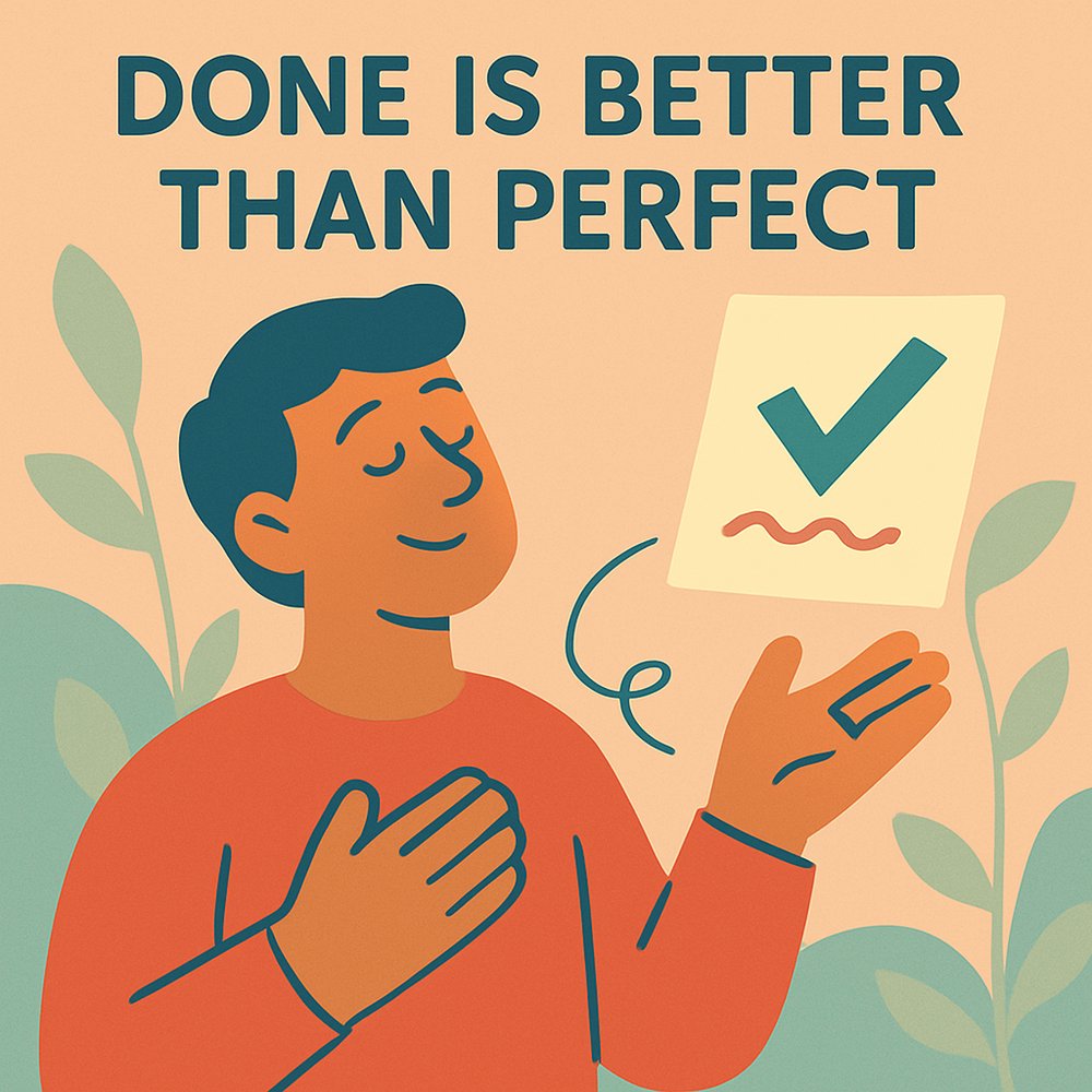 DMN_AI's tweet photo. June challenge: Identify ONE project you're holding back due to perfectionism. Could you release a simpler version now? Done is better than perfect. #DigitalMomentumNetwork #PerfectionismRecovery #EntrepreneurMindset #JuneGoals https://t.co/GEz8ElfF4L