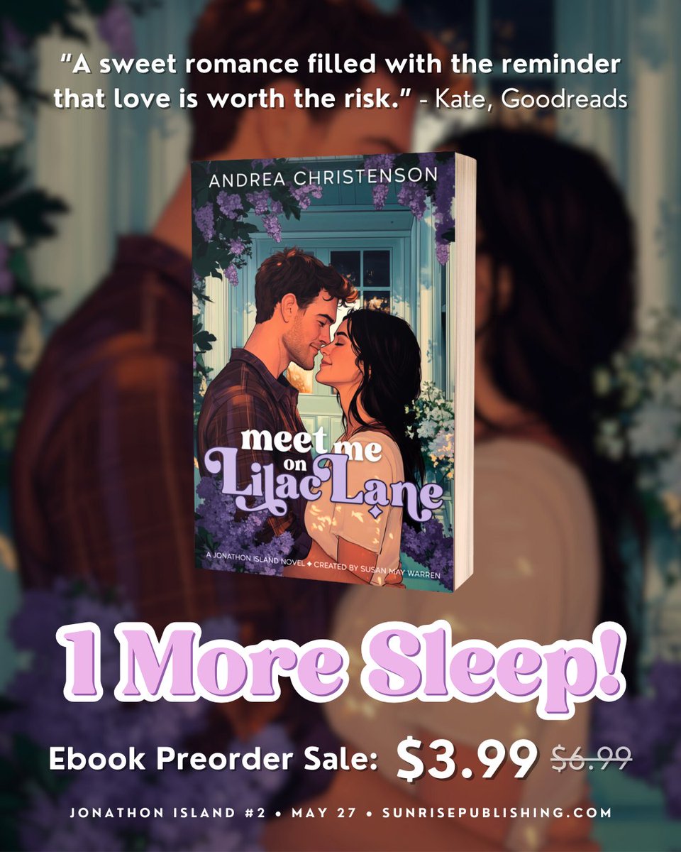 Can Mia and Cody overcome the obstacles that stand in their way and find the courage to embrace a second chance at love? 💜

Last chance to preorder <a href="/AndreaC_Author/">Andrea Christenson, Author</a>'s MEET ME ON LILAC LANE (Jonathon Island #2) for just $3.99 today! (retail $6.99)
👉️ amazon.com/dp/B0DPFL686L