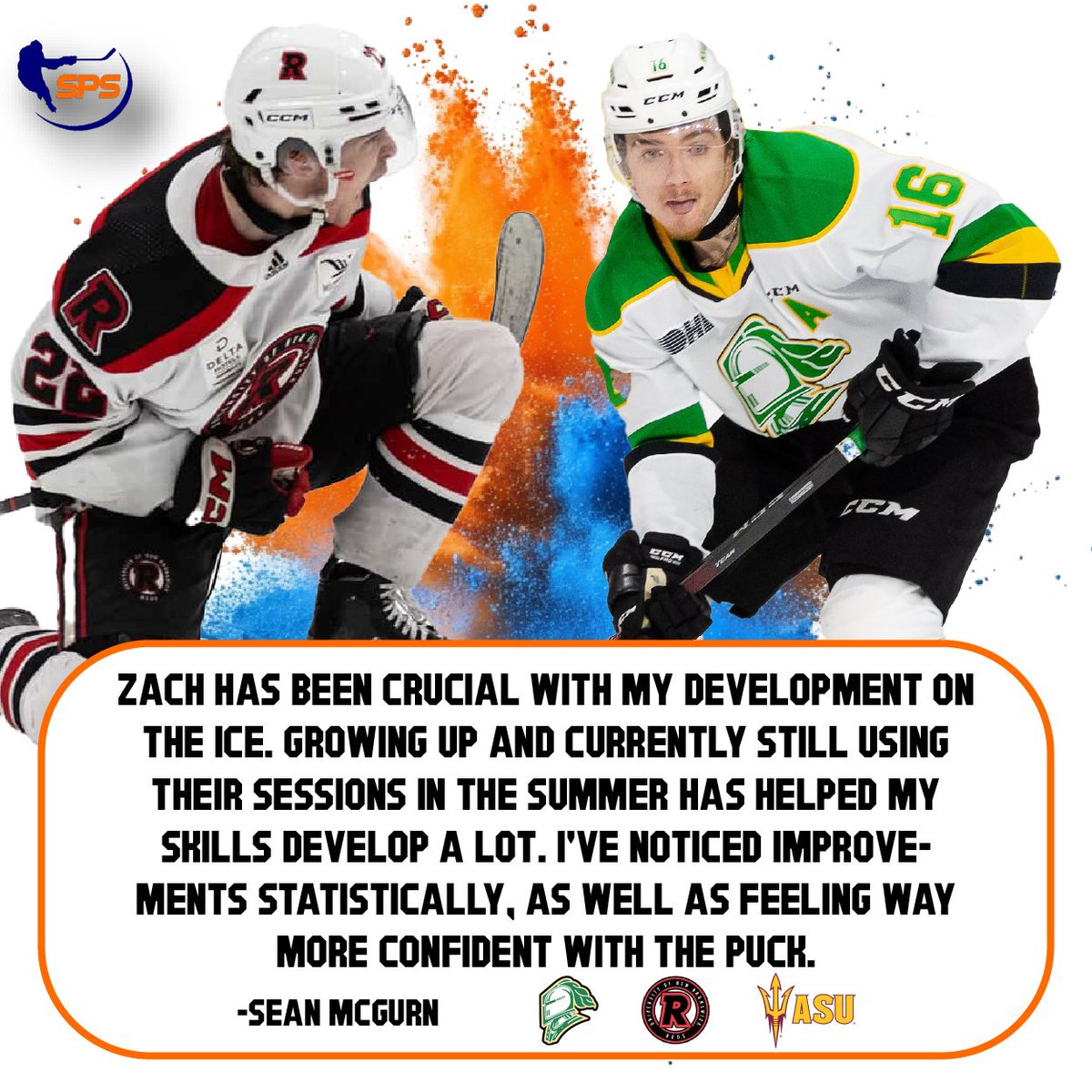 Don't just take our word for it.

U Sports Champion Sean McGurn just recently committed to play hockey at Arizona State University.

He has been skating with Zach for years.

#hockey #development #skills #canada #ottawa #ncaahockey