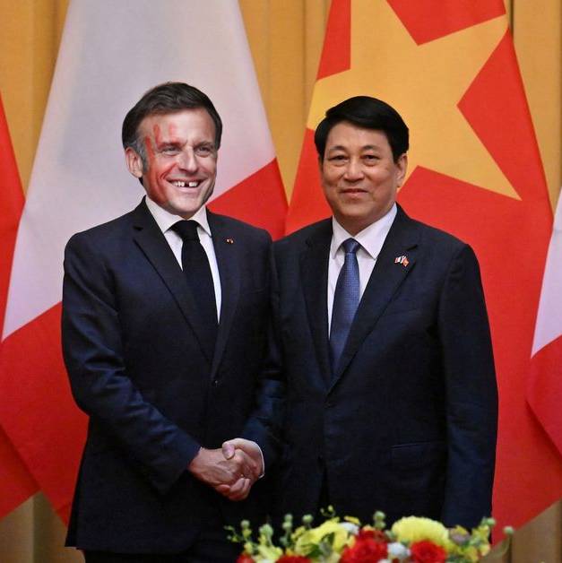 Macron in Vietnam today.