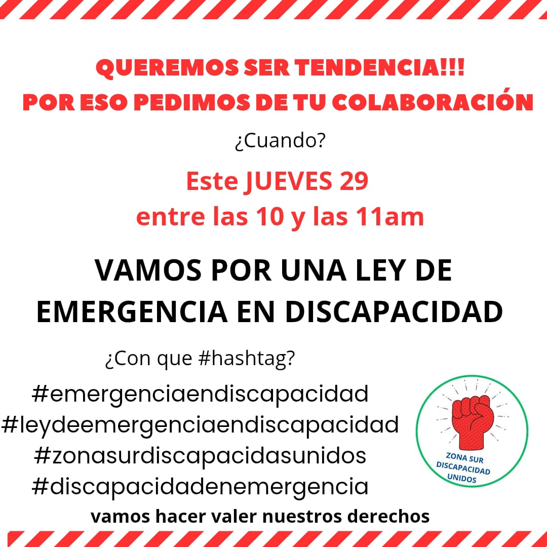 jaquealeok's tweet photo. #emergenciaendiscapacidad #leydeemergenciaendiscapacidad #zonasurdiscapacidadunidas #discapacidadenemergencia https://t.co/TvV5ifHray