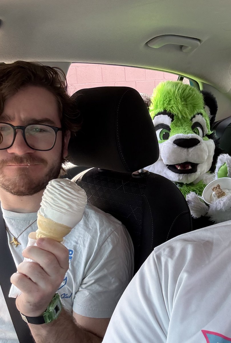 We got him a pup cup uwu