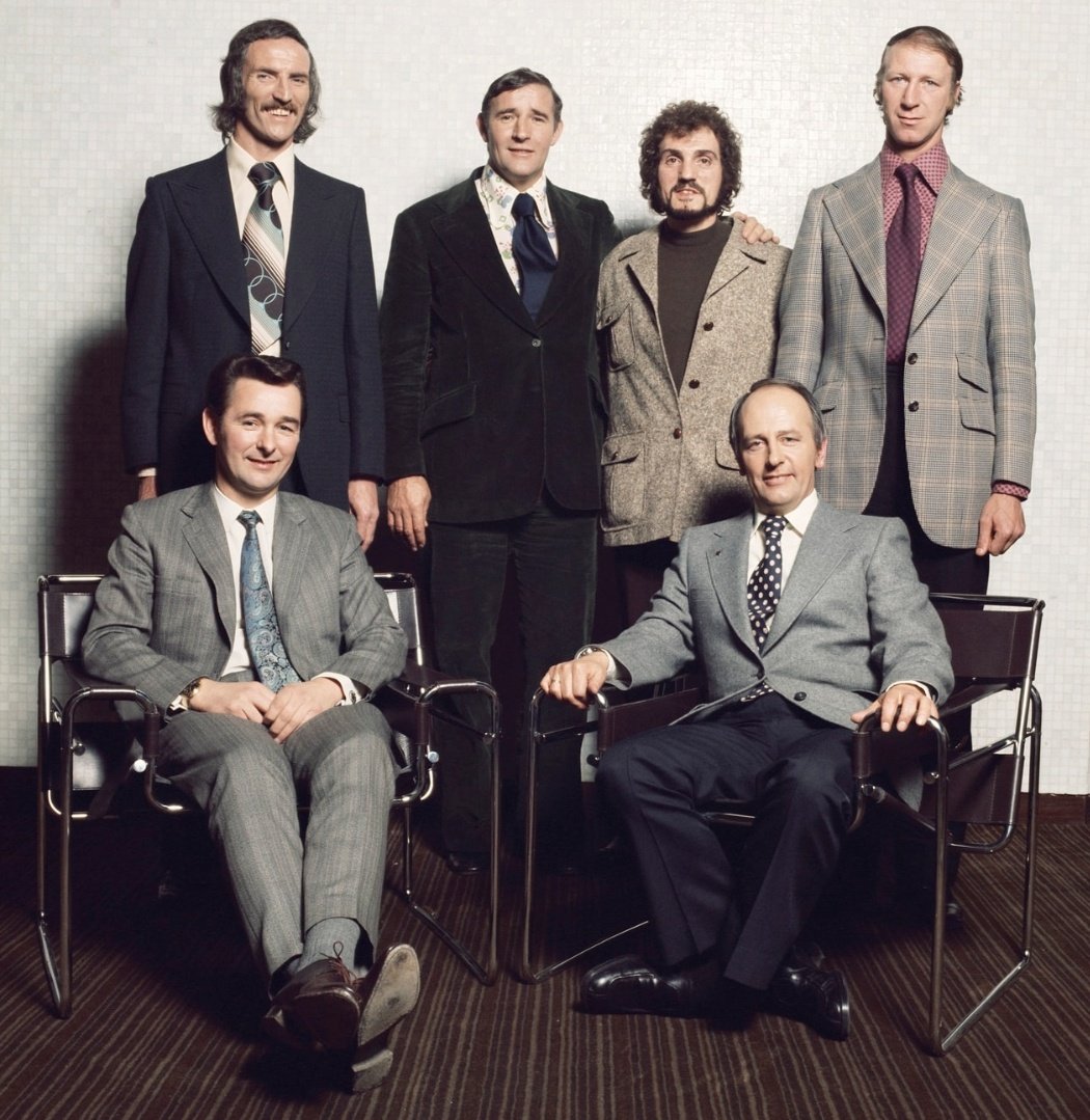 footballmemorys's tweet image. ITV&apos;s Football Coverage team 1974

#Commentators #Pundits #ITVFootball