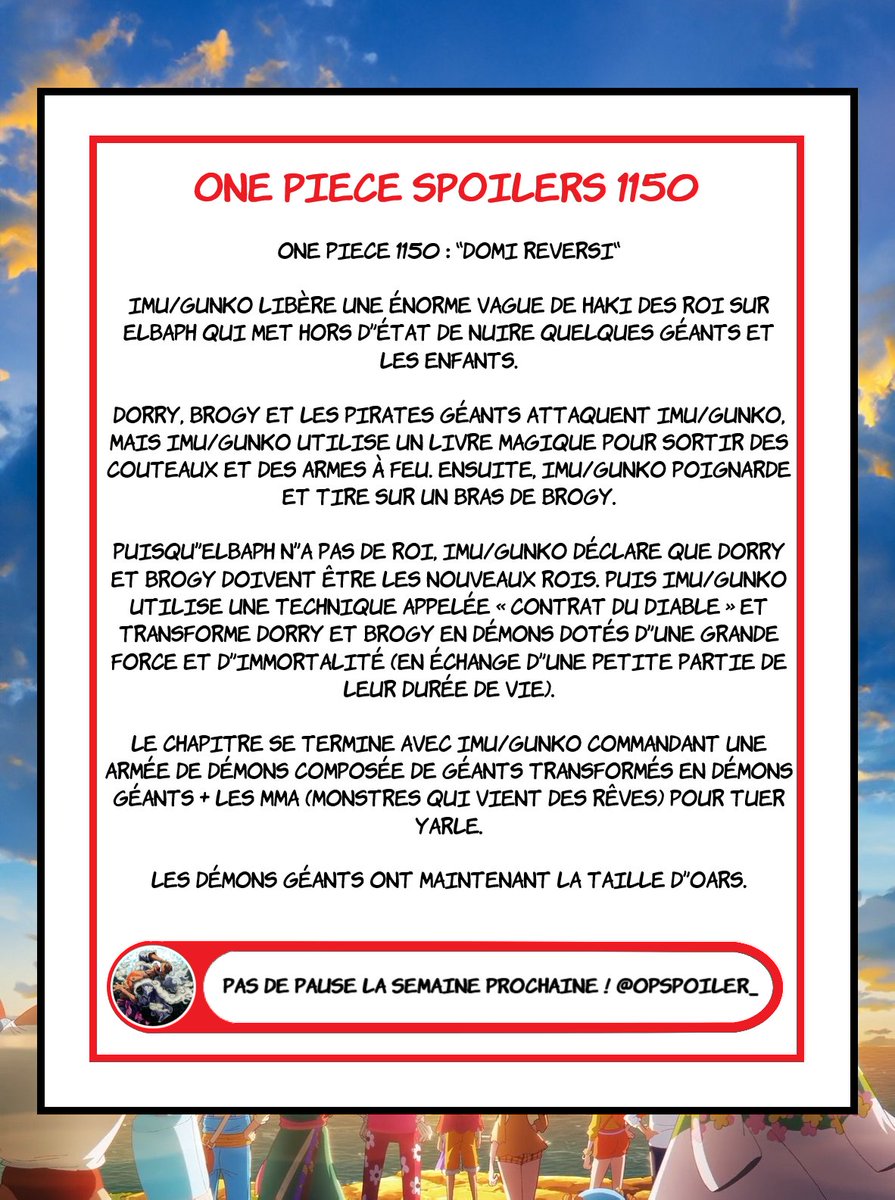 One Piece Spoils tweet media