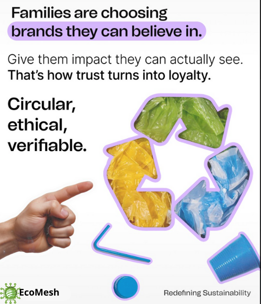 ecomesh's tweet photo. Not all impact is visible. But it should be!  At #EcoMesh, we’re proud to build tech that lets families trace the plastic they help recover.

Because values driven living deserves values-driven tools. https://t.co/FWmNeVMs7a